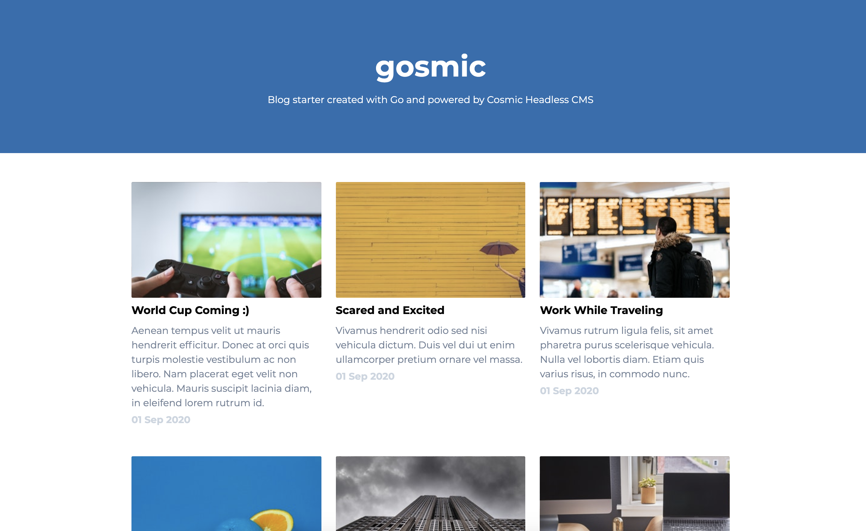 Go Cosmic Blog preview