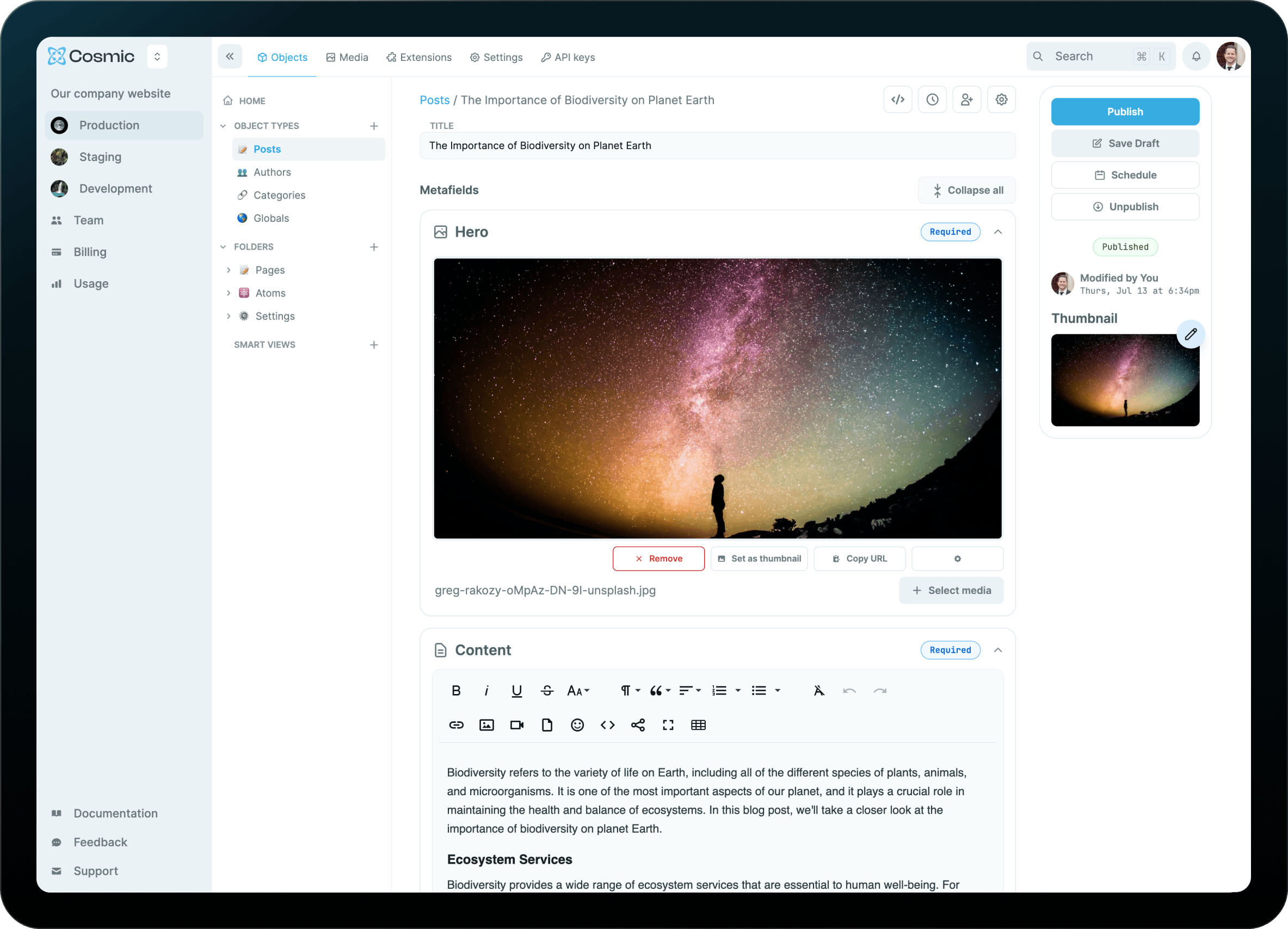 Dashboard screenshot