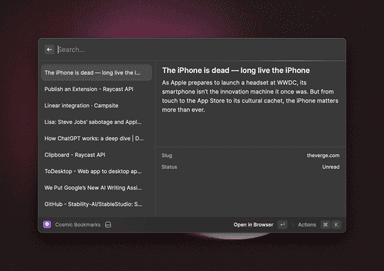 Raycast Bookmarks hero image image 0