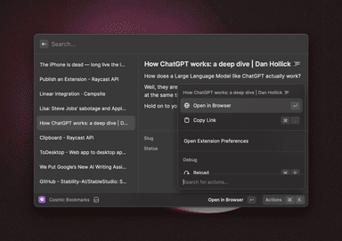 Raycast Bookmarks hero image image 1