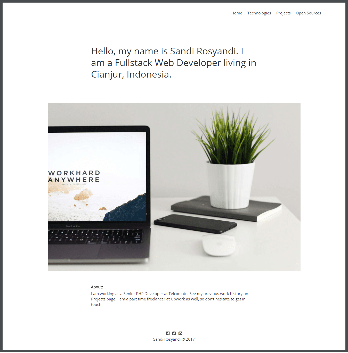 Vue Portfolio hero image