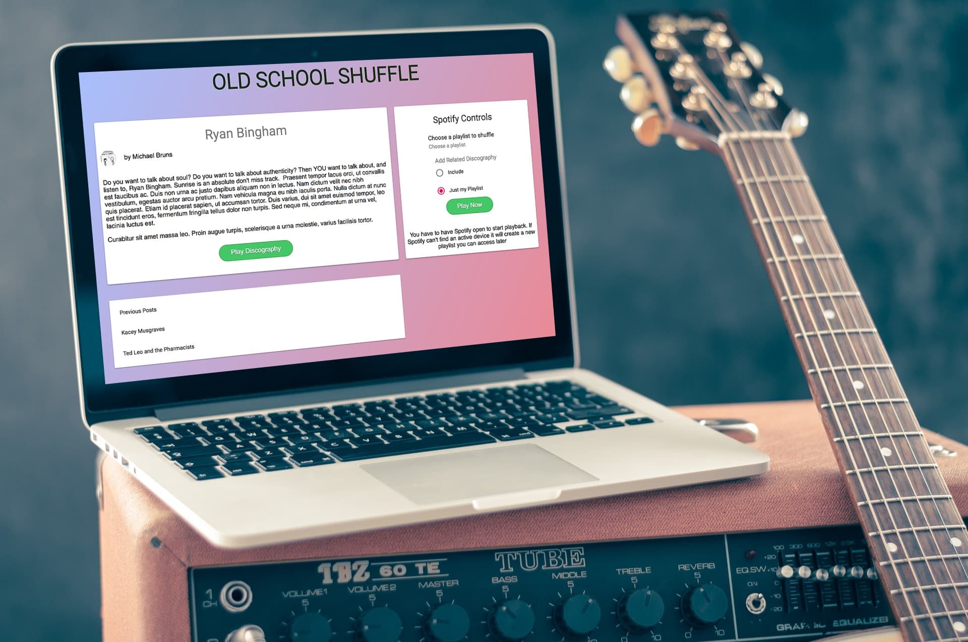 React Spotify Blog hero image
