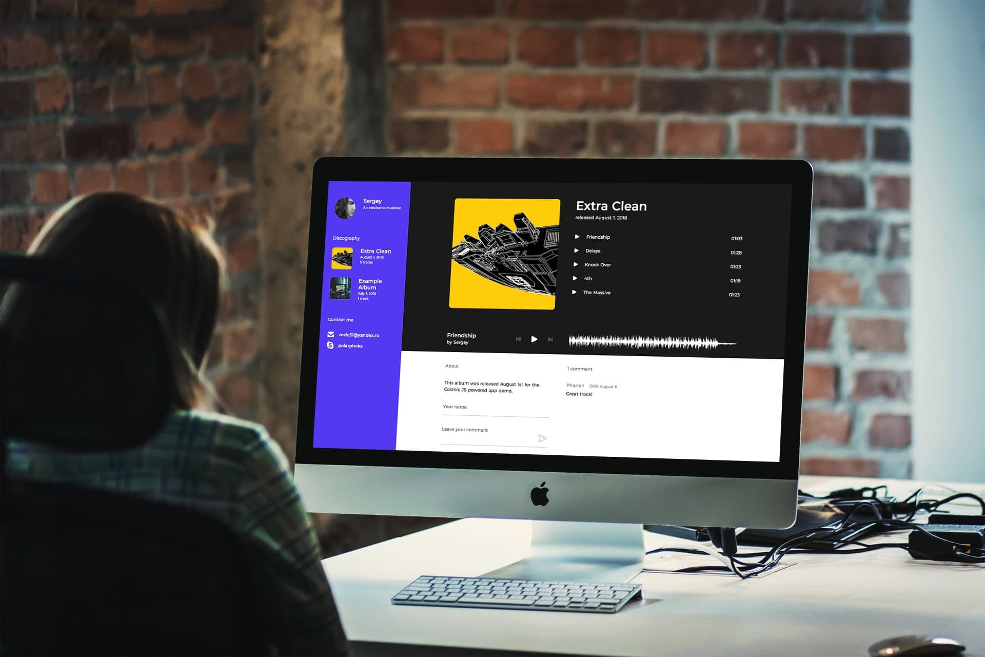 Vue Music Website hero image