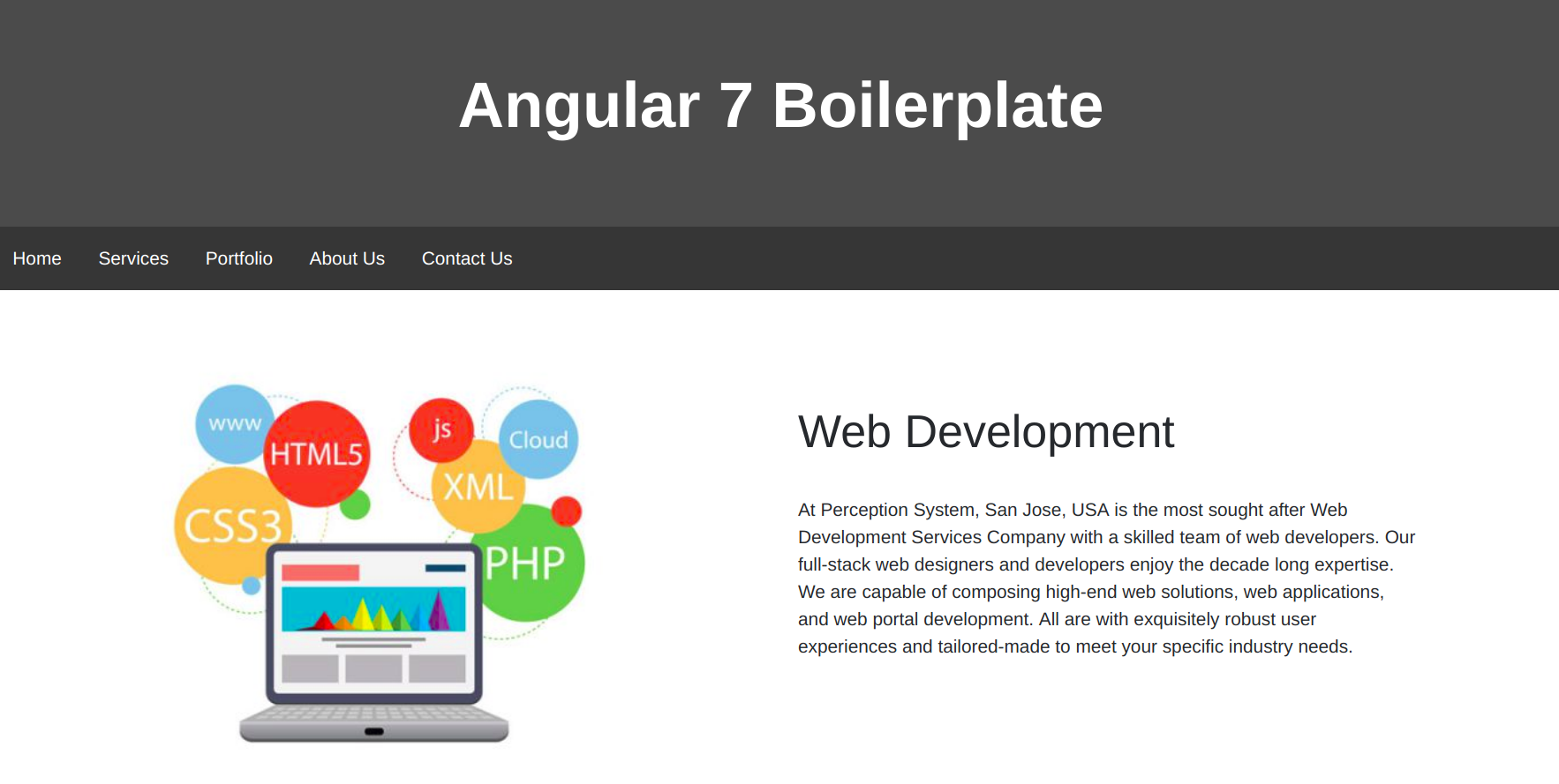 Angular Website Boilerplate hero image