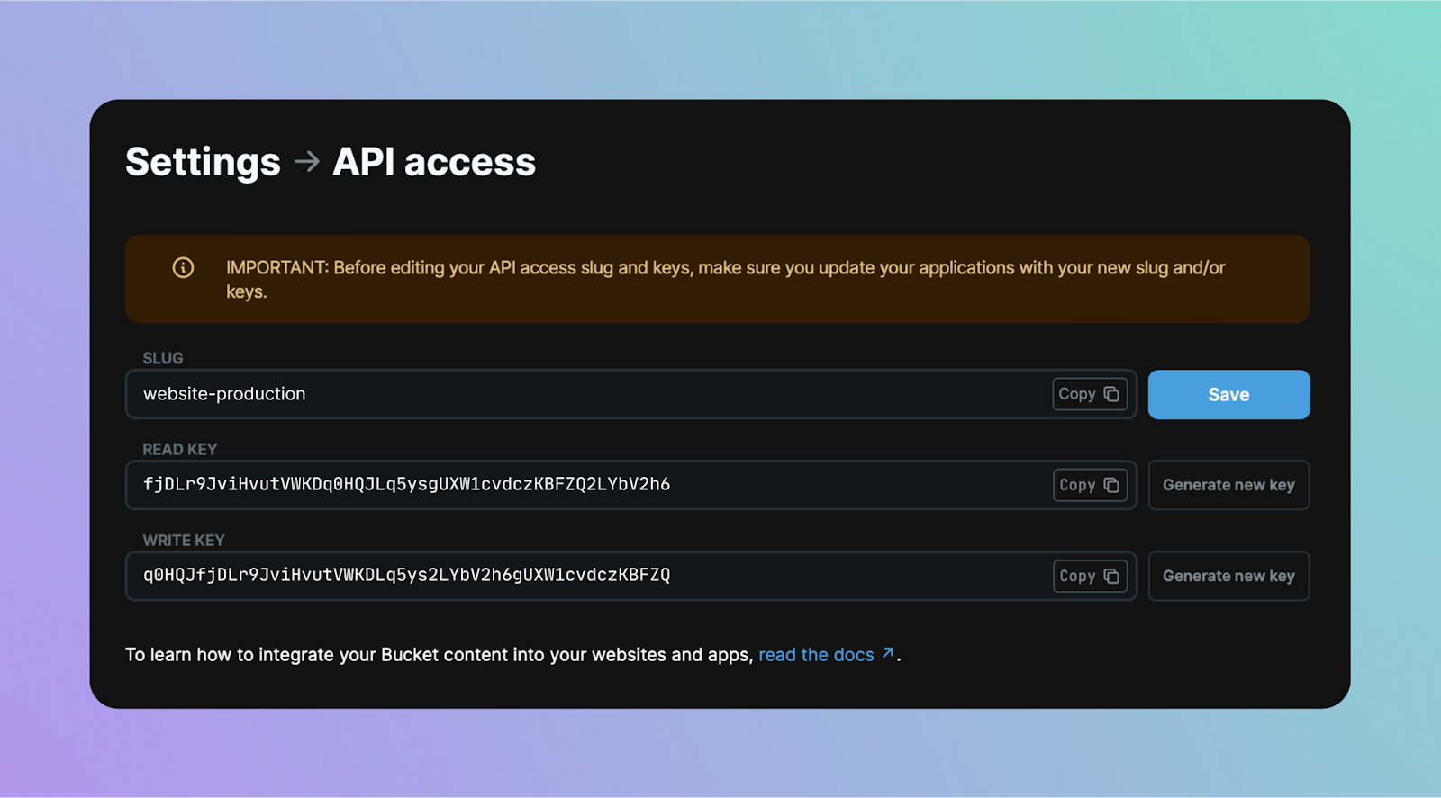 Cosmic API access