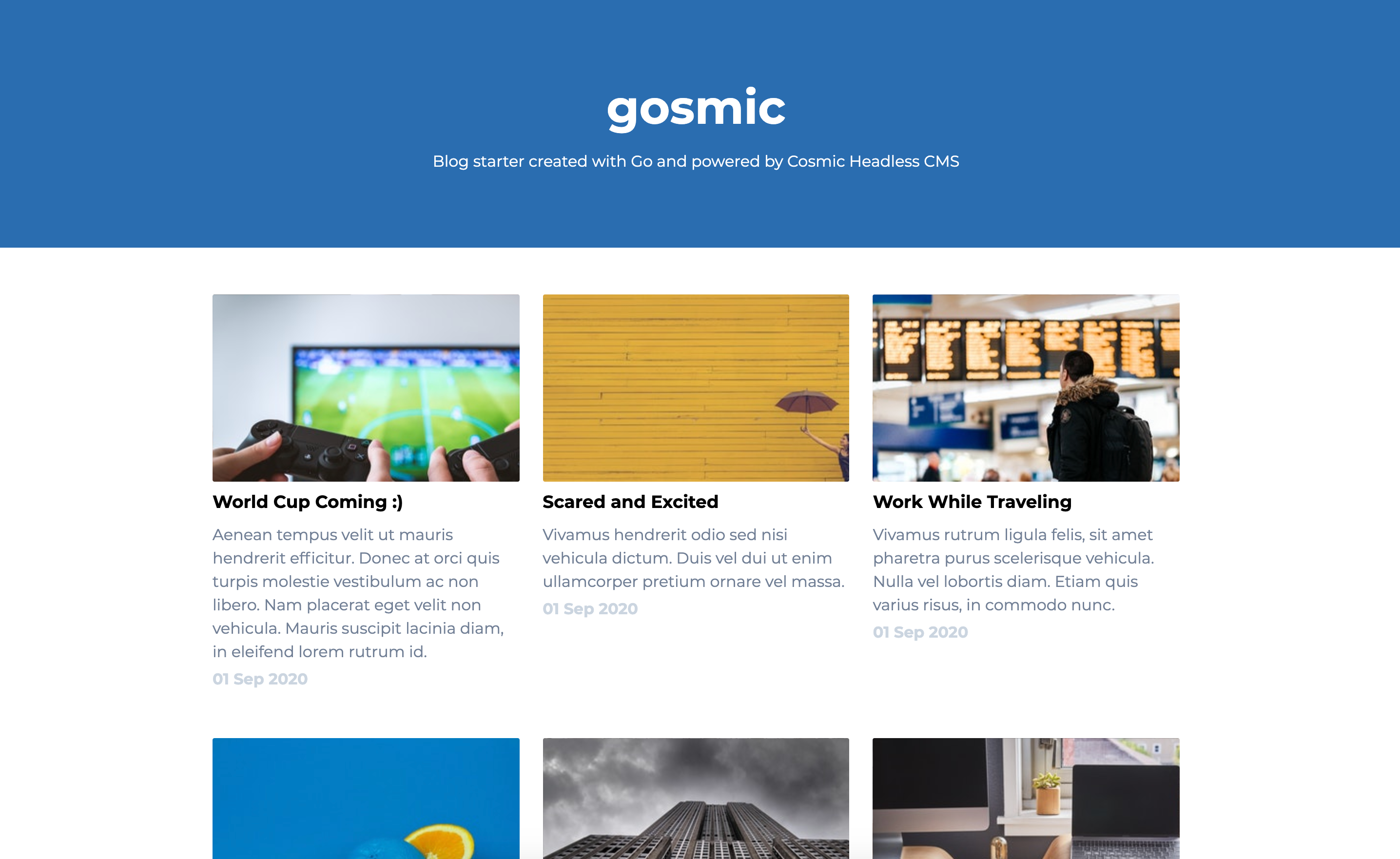 Go Cosmic Blog preview