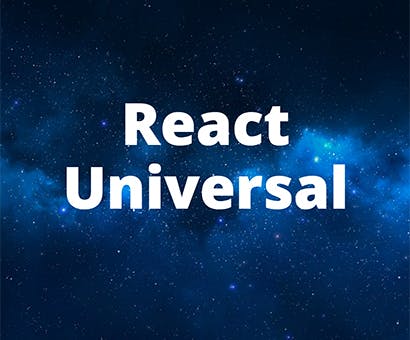 React Universal hero image